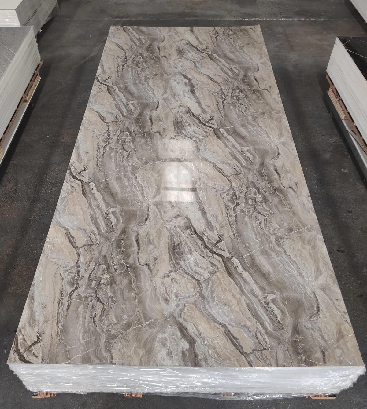 1220*2440mm Pvc Marble Sheet Uv Wall Panel For Interior Decoration