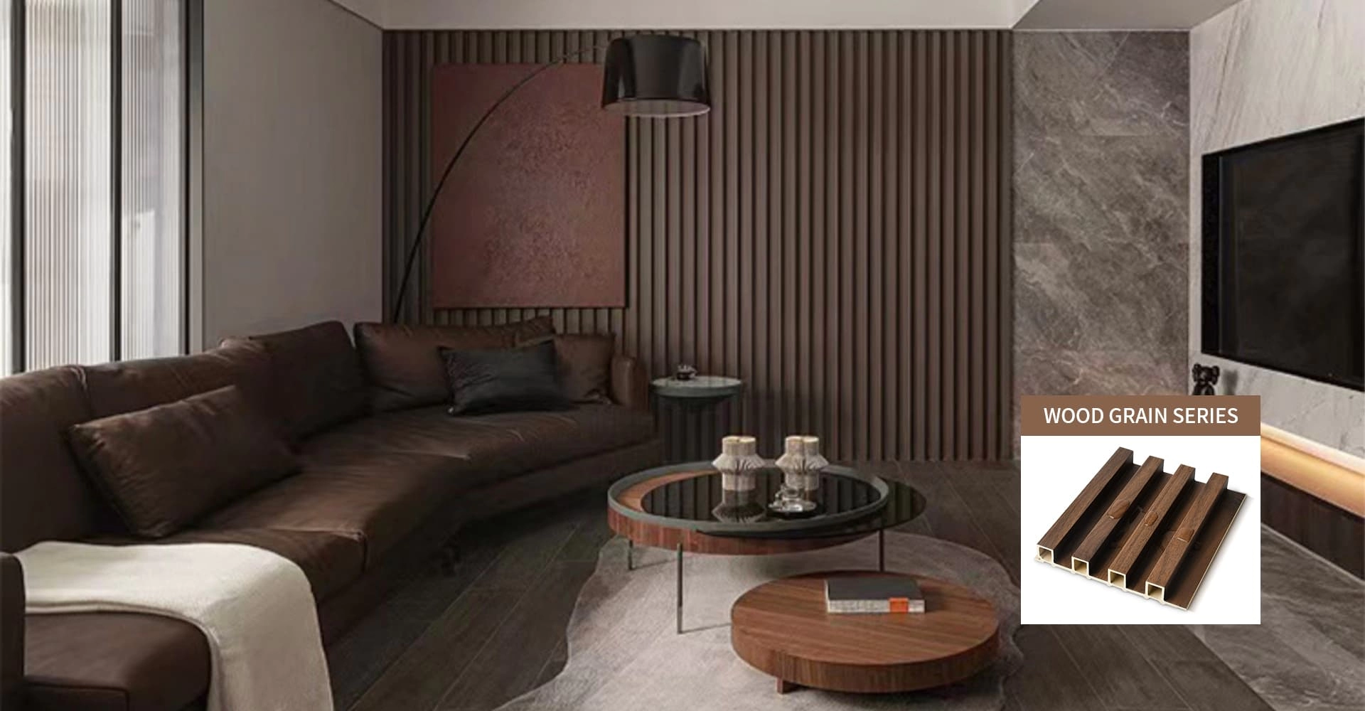 Interior Decoration Fluted Wall Panels Decorative Wpc Wall Panel